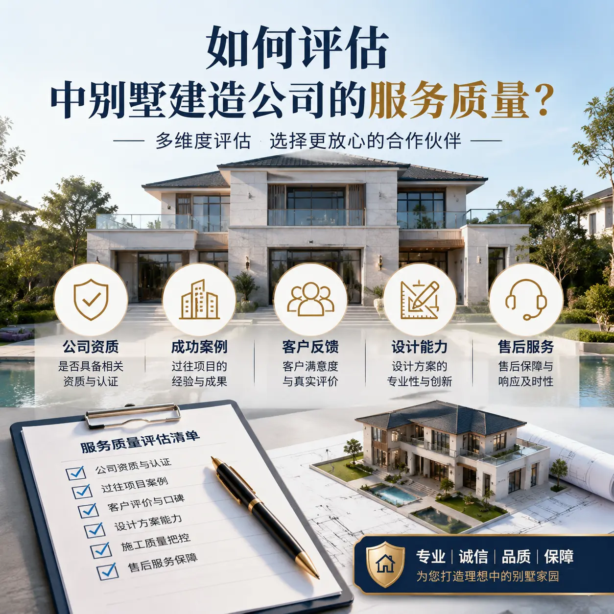 如何评估 关岭 中别墅建造公司的服务质量？