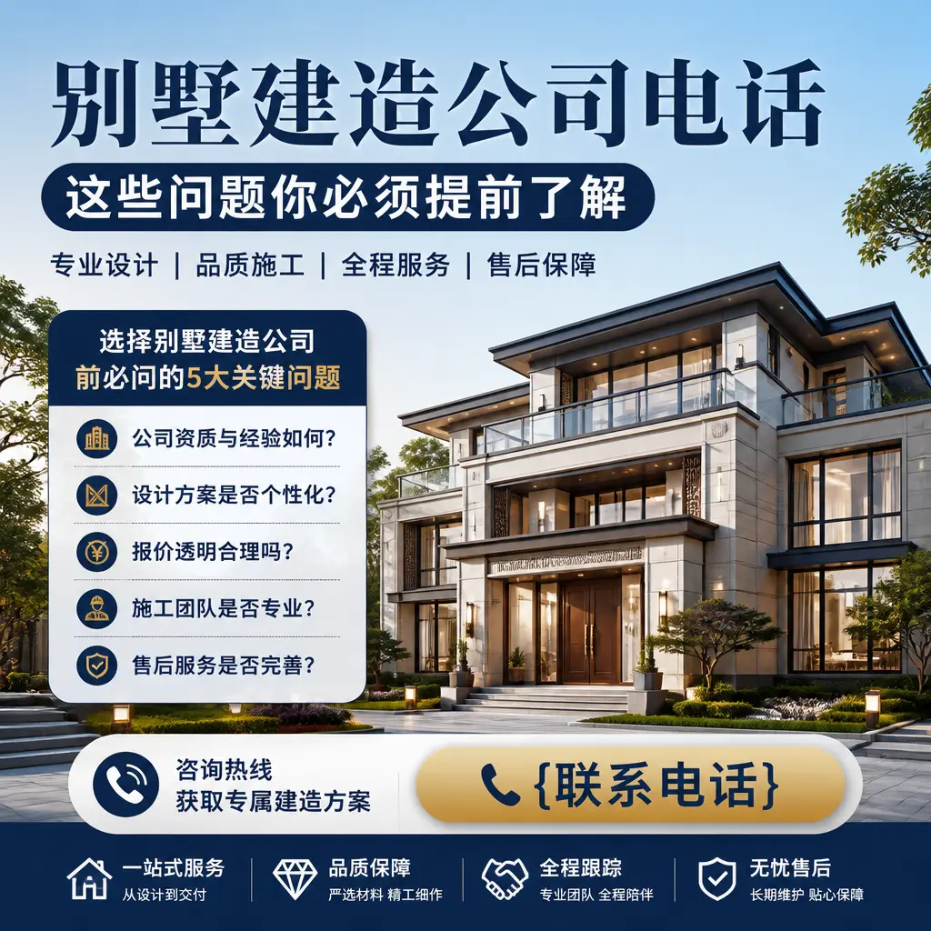 关岭别墅建造公司电话，这些问题你必须提前了解